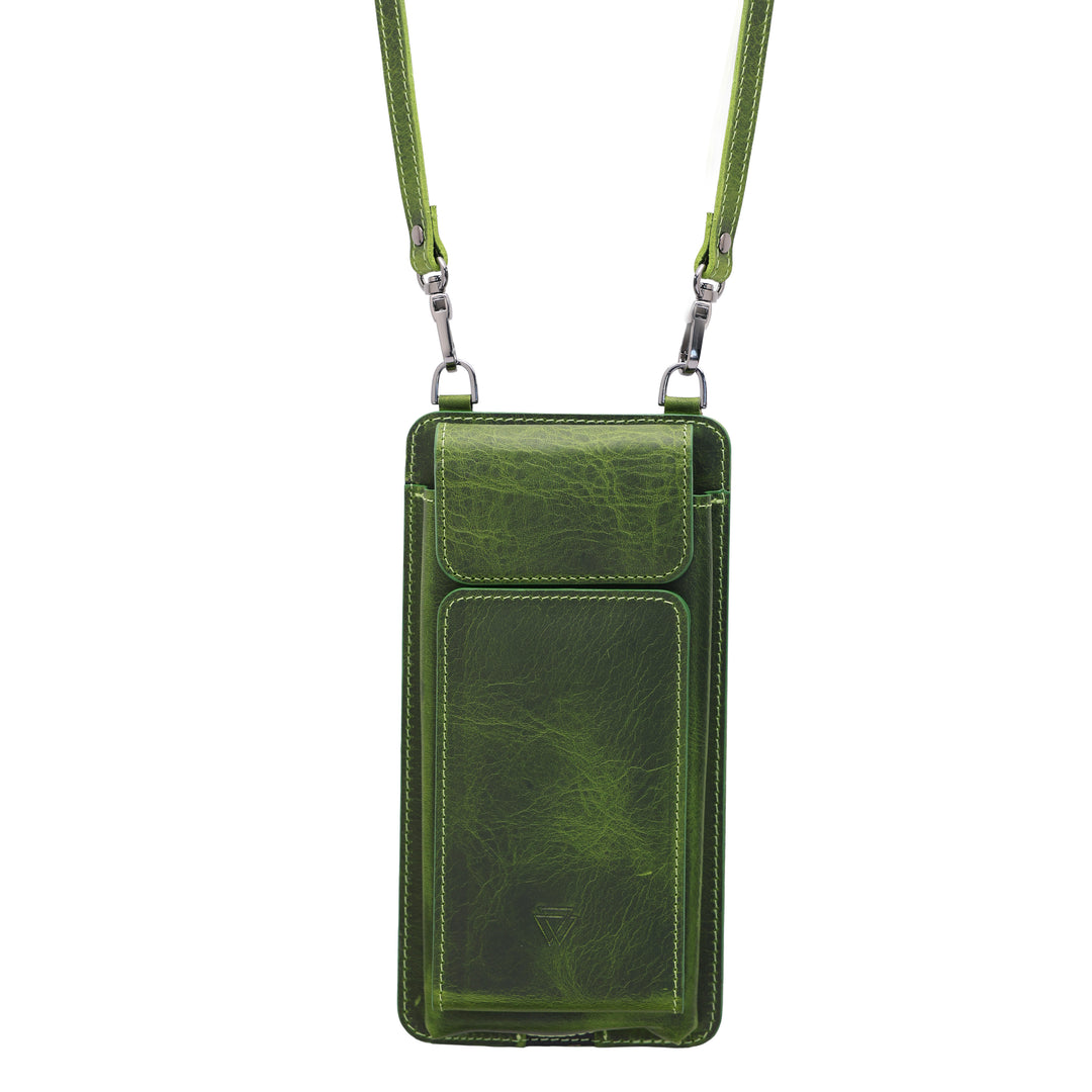 Neck Strap El Yapımı Hakiki Deri iPhone 12 Pro Kılıfı