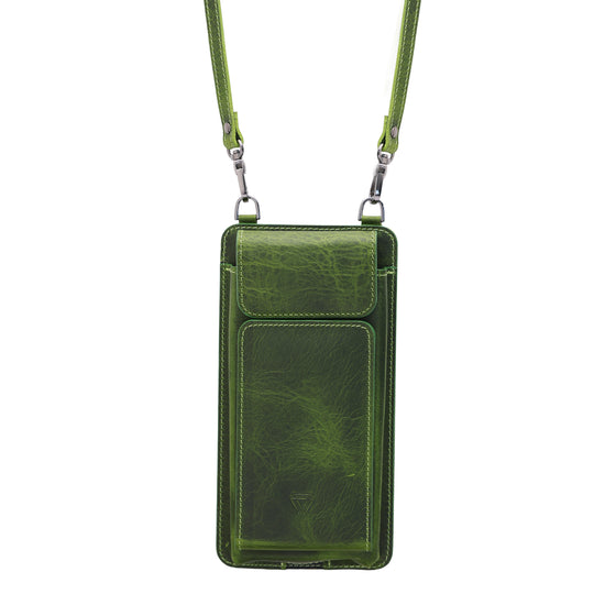 Neck Strap El Yapımı Hakiki Deri iPhone 12 Pro Kılıfı