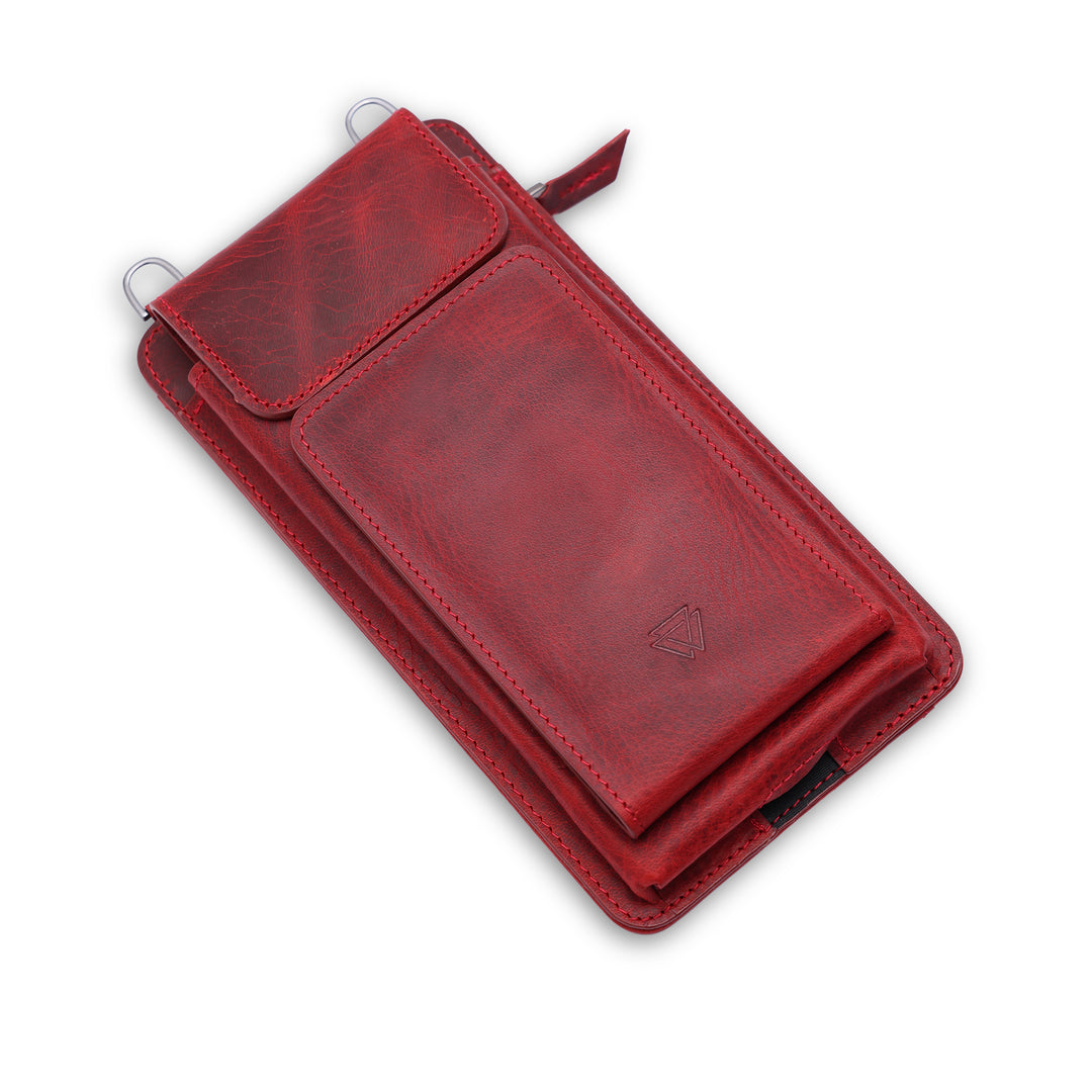 Neck Strap El Yapımı Hakiki Deri iPhone 12 Pro Kılıfı