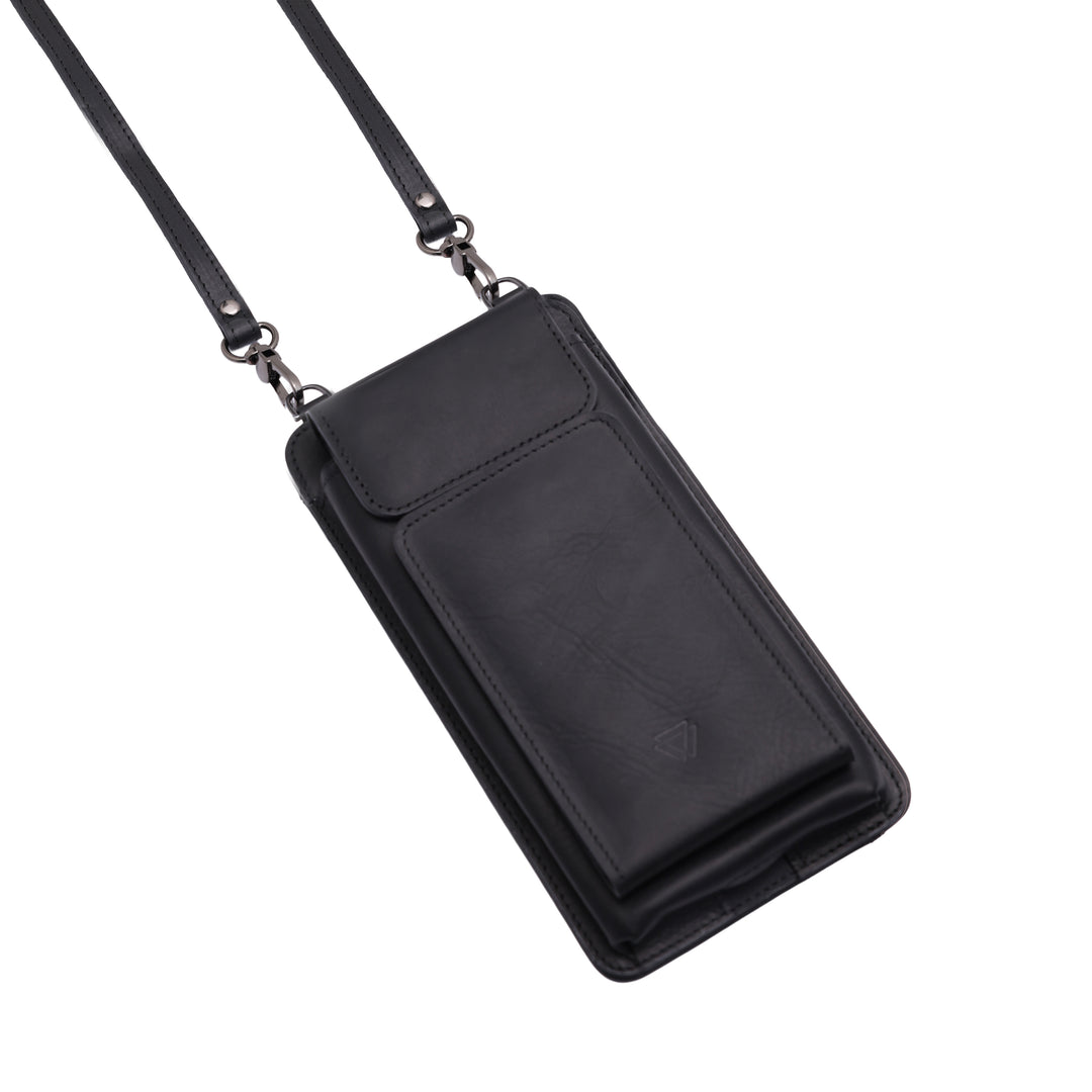 Neck Strap El Yapımı Hakiki Deri iPhone 12 Pro Kılıfı