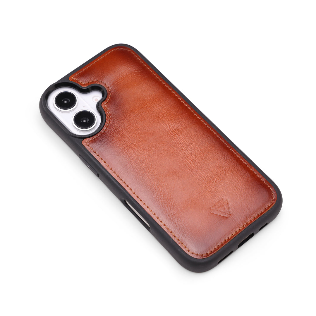 Back Cover El Yapımı Hakiki Deri iPhone 16