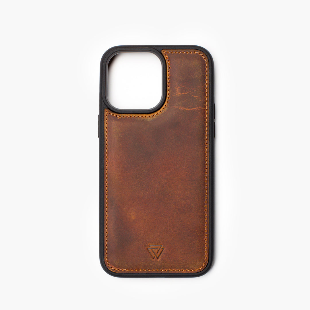 Back Cover Magsafe Case El Yapımı Hakiki Deri iPhone 15 Pro Max Kılıfı