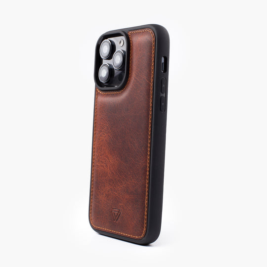 Back Cover Magsafe Case El Yapımı Hakiki Deri iPhone 15 Pro Max Kılıfı