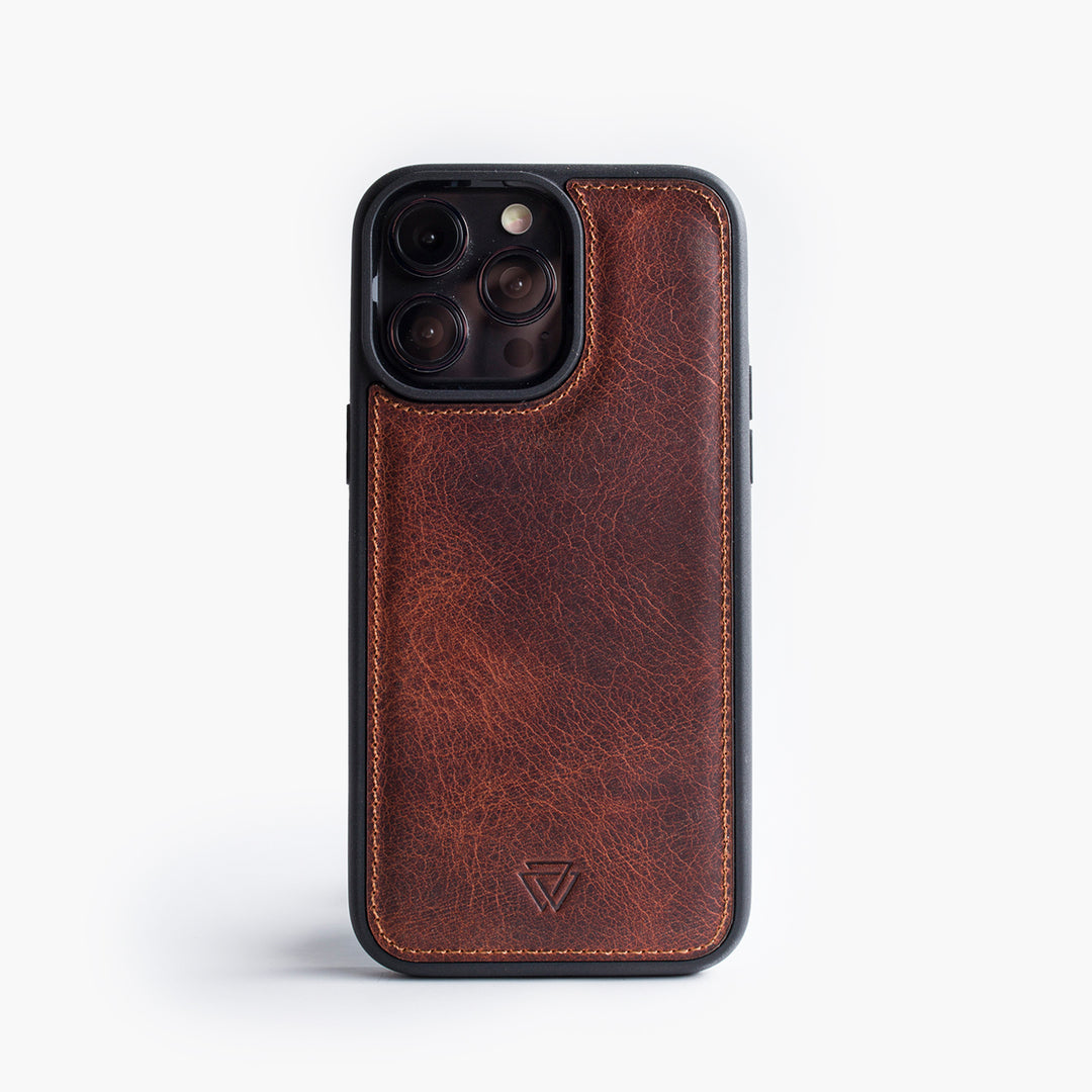 Back Cover Magsafe Case El Yapımı Hakiki Deri iPhone 15 Pro Kılıfı