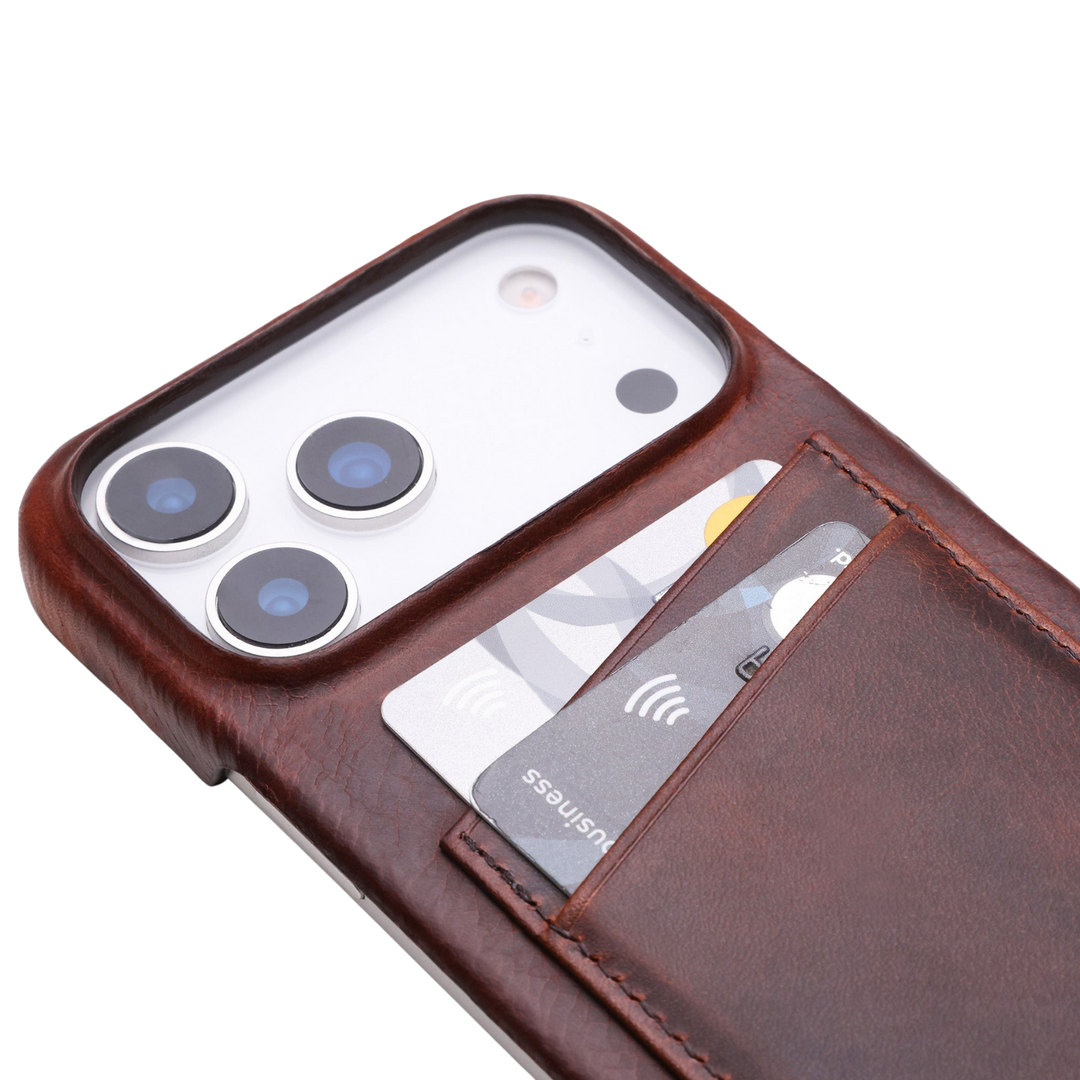 Full Wrap C.C El Yapımı Hakiki Deri iPhone 17 Pro Kılıfı