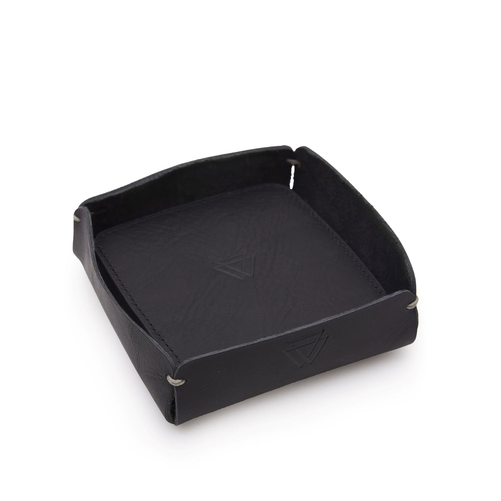 El Yapımı Hakiki Deri 2 Adet Bardak Altlığı + 1 Adet Tepsi