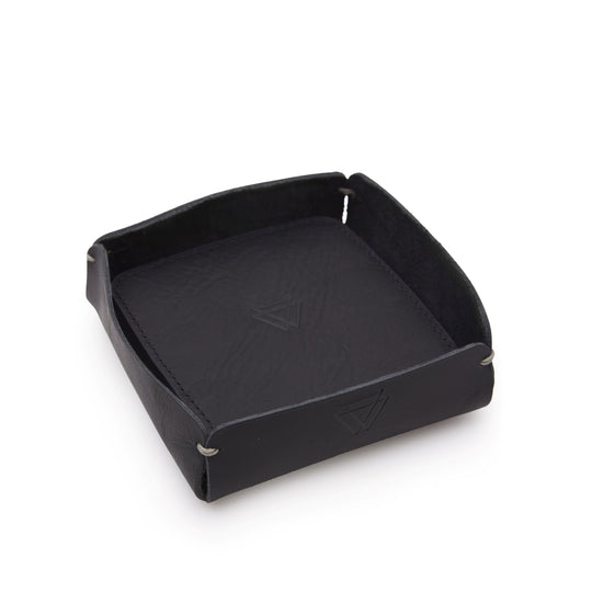 El Yapımı Hakiki Deri 2 Adet Bardak Altlığı + 1 Adet Tepsi