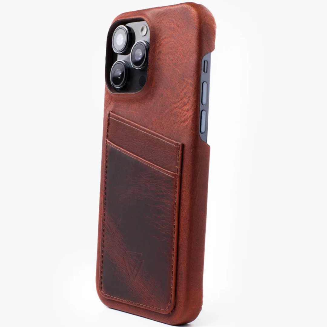 Full Wrap C.C. El Yapımı Hakiki Deri iPhone 12 Pro Max Kılıfı