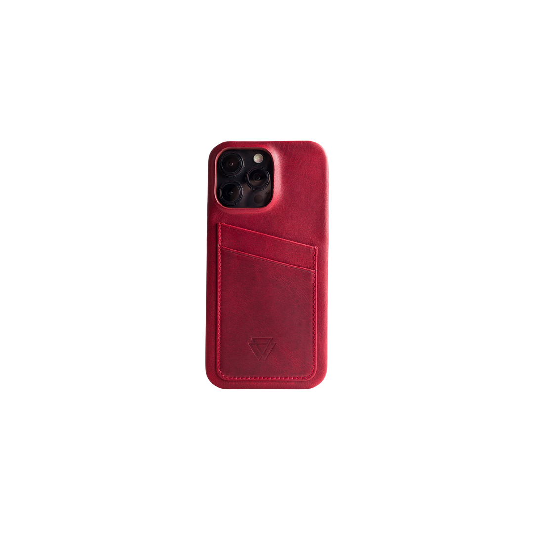 Full Wrap C.C. El Yapımı Hakiki Deri iPhone 15 Pro Max Kılıfı