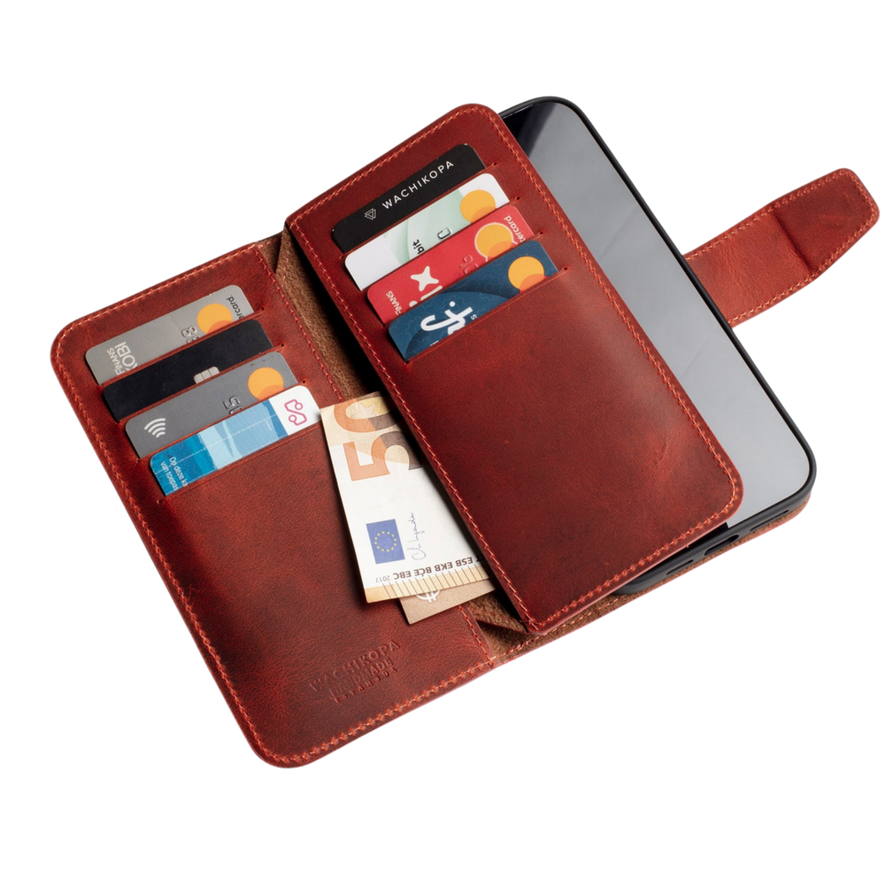 Multi Wallet El Yapımı Hakiki Deri iPhone 16 plus Kılıfı