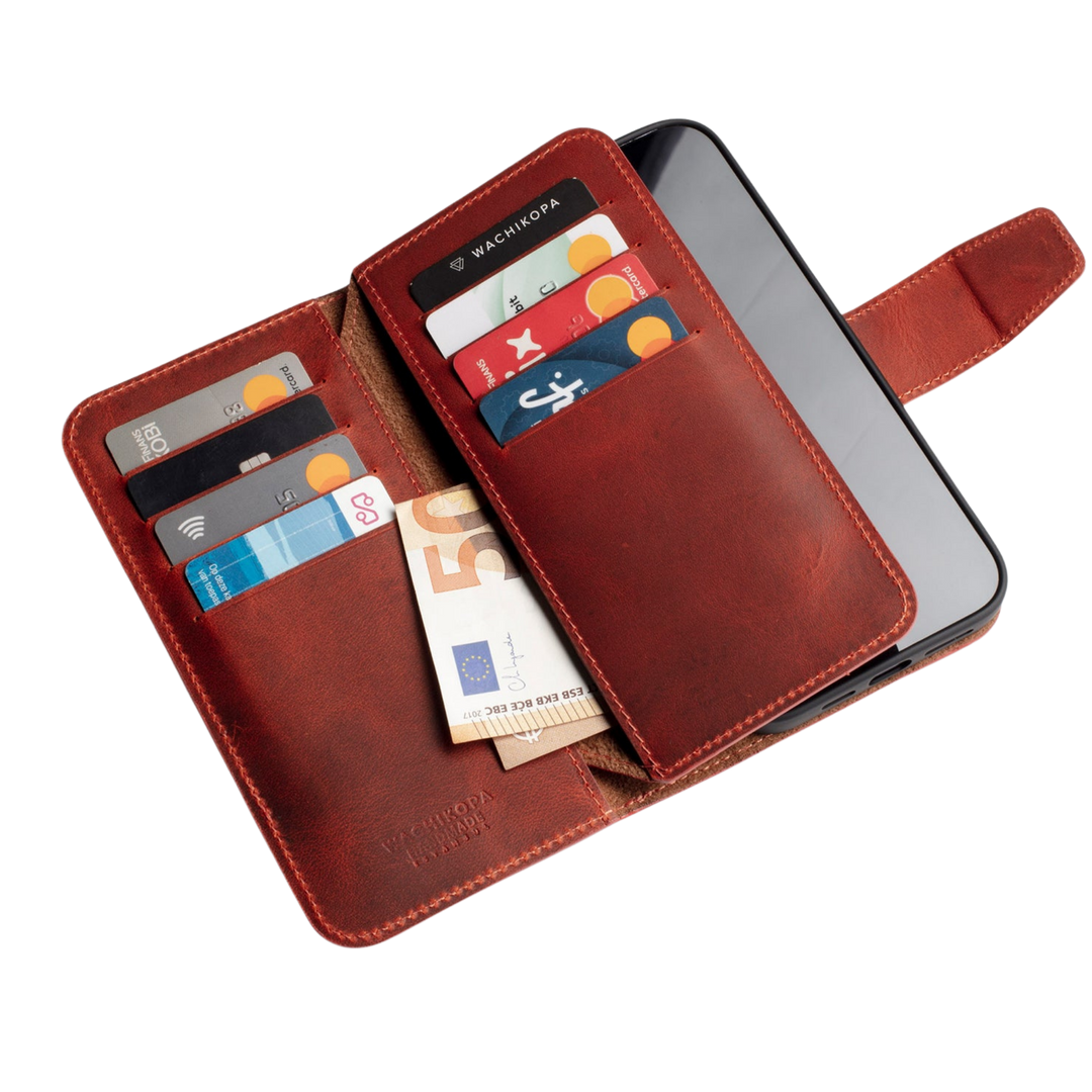 Multi Wallet El Yapımı Hakiki Deri iPhone 16 plus Kılıfı