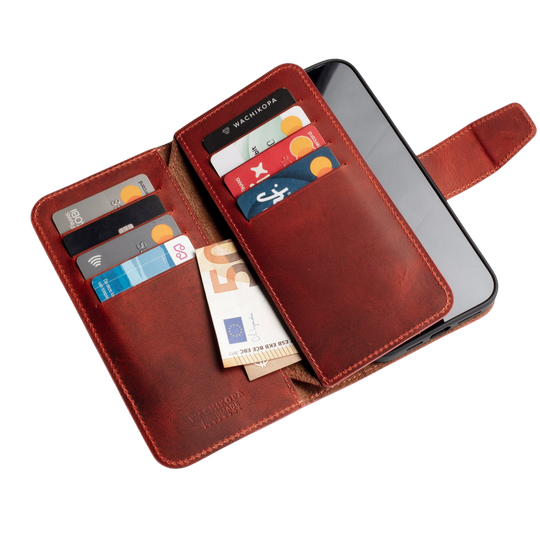 Multi Wallet El Yapımı Hakiki Deri iPhone 16 plus Kılıfı