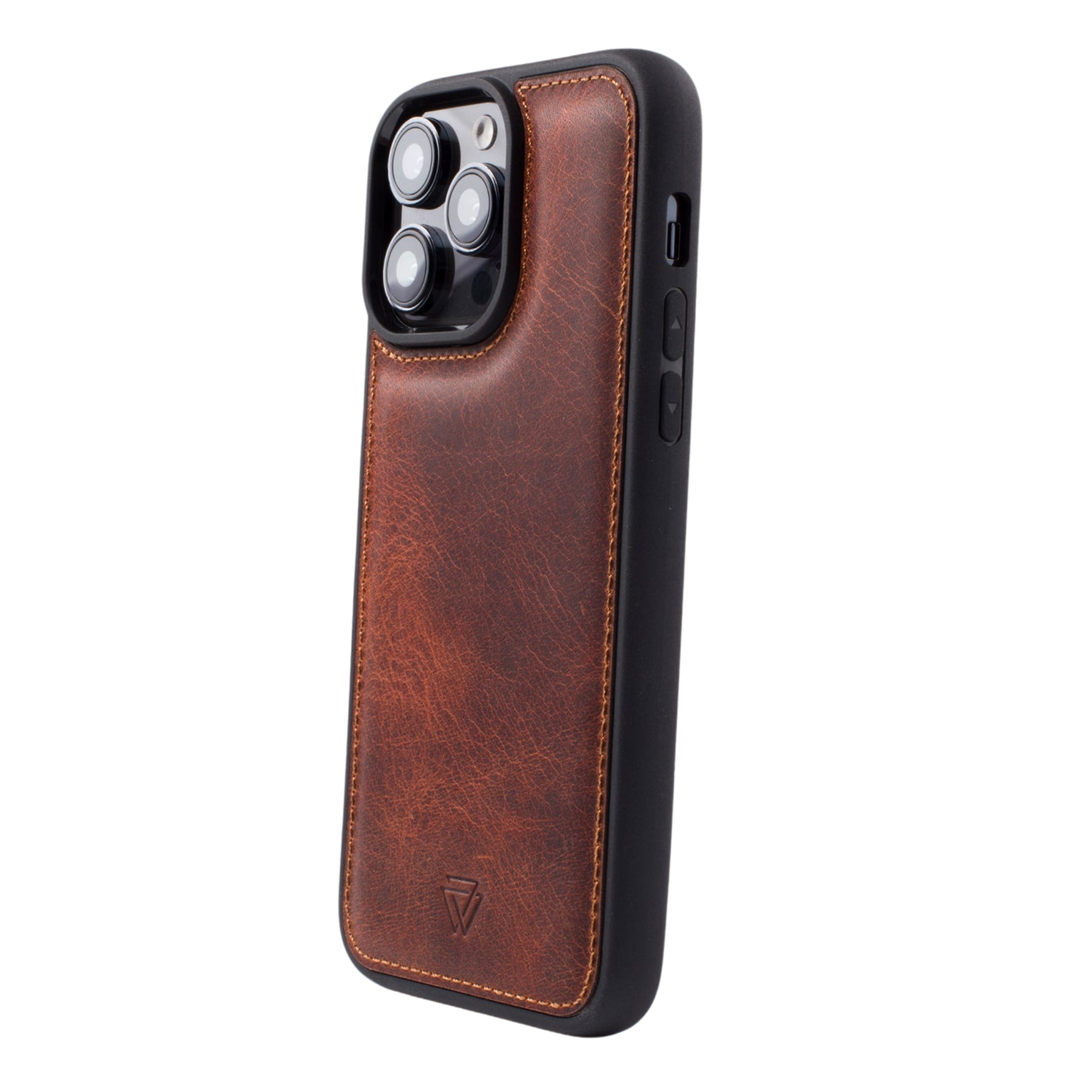 Back Cover El Yapımı Hakiki Deri iPhone 16 Pro Max Kılıfı