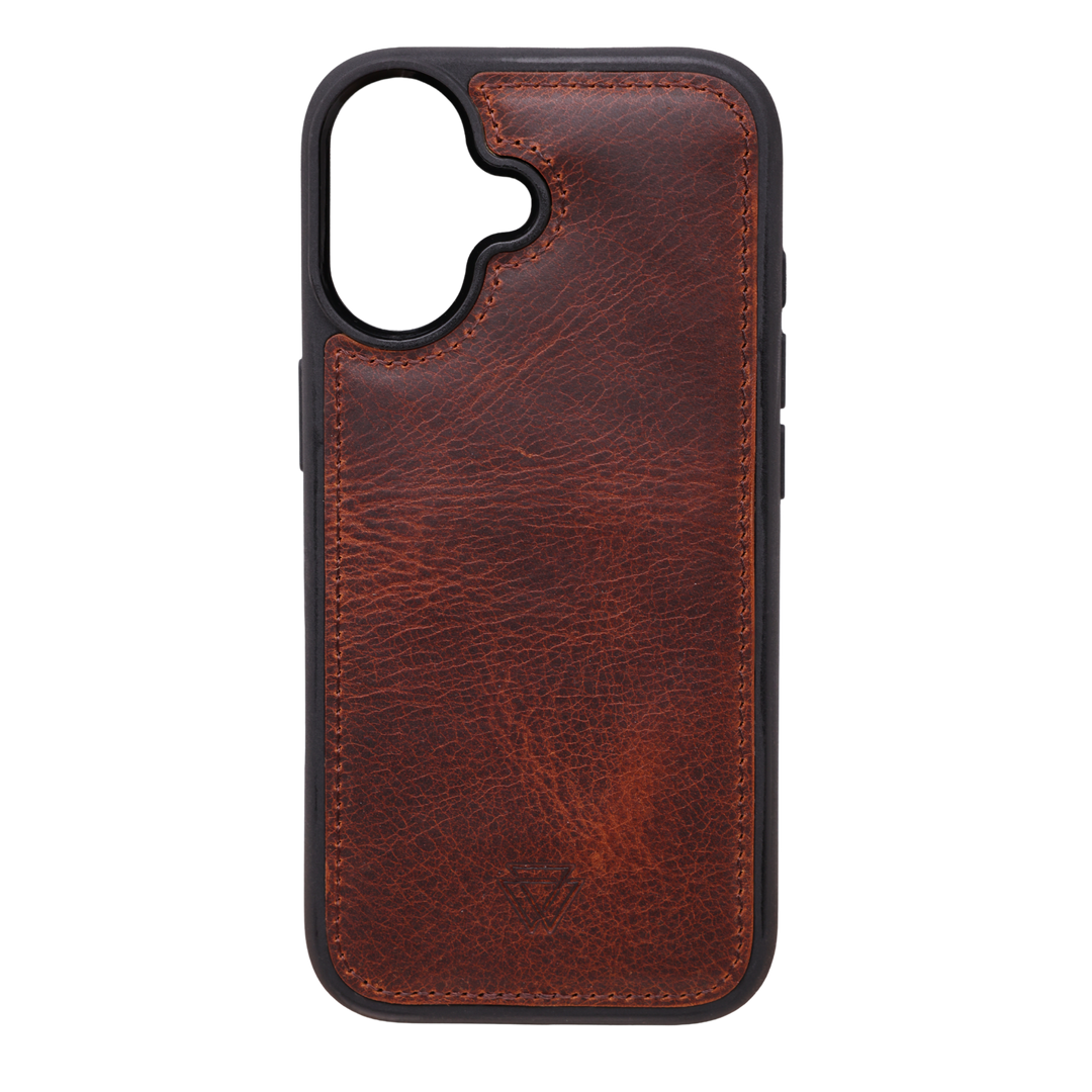 Back Cover El Yapımı Hakiki Deri iPhone 16 Plus Kılıfı