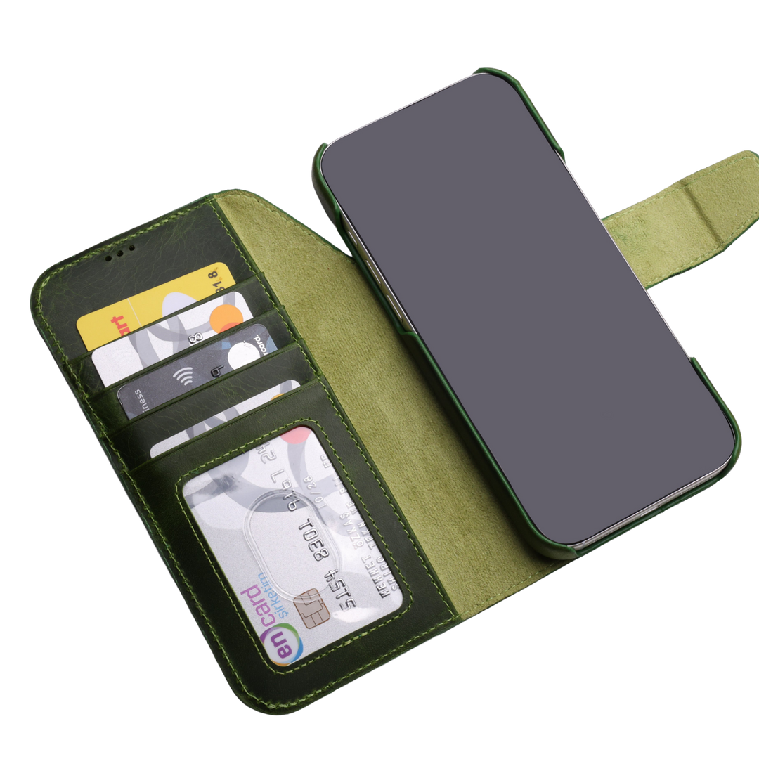 Full Wrap Magic Case El Yapımı Hakiki Deri iPhone 17 Pro Kılıfı