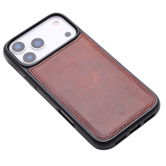 Back Cover El Yapımı Hakiki Deri iPhone 17 Pro Kılıfı