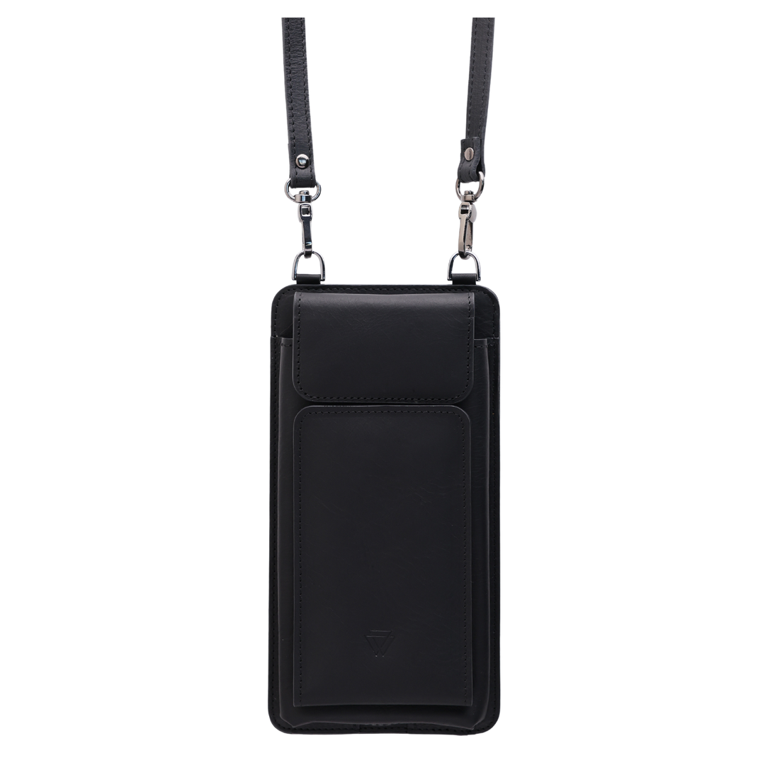 Neck Strap El Yapımı Hakiki Deri iPhone 14 Plus Kılıfı