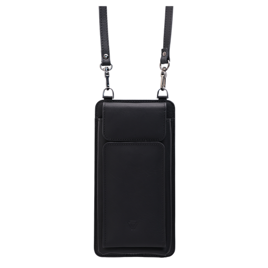 Neck Strap El Yapımı Hakiki Deri iPhone 14 Plus Kılıfı