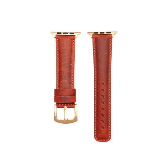 El Yapımı Hakiki Deri Apple Watch 38-40-41 mm Saat Kordonu