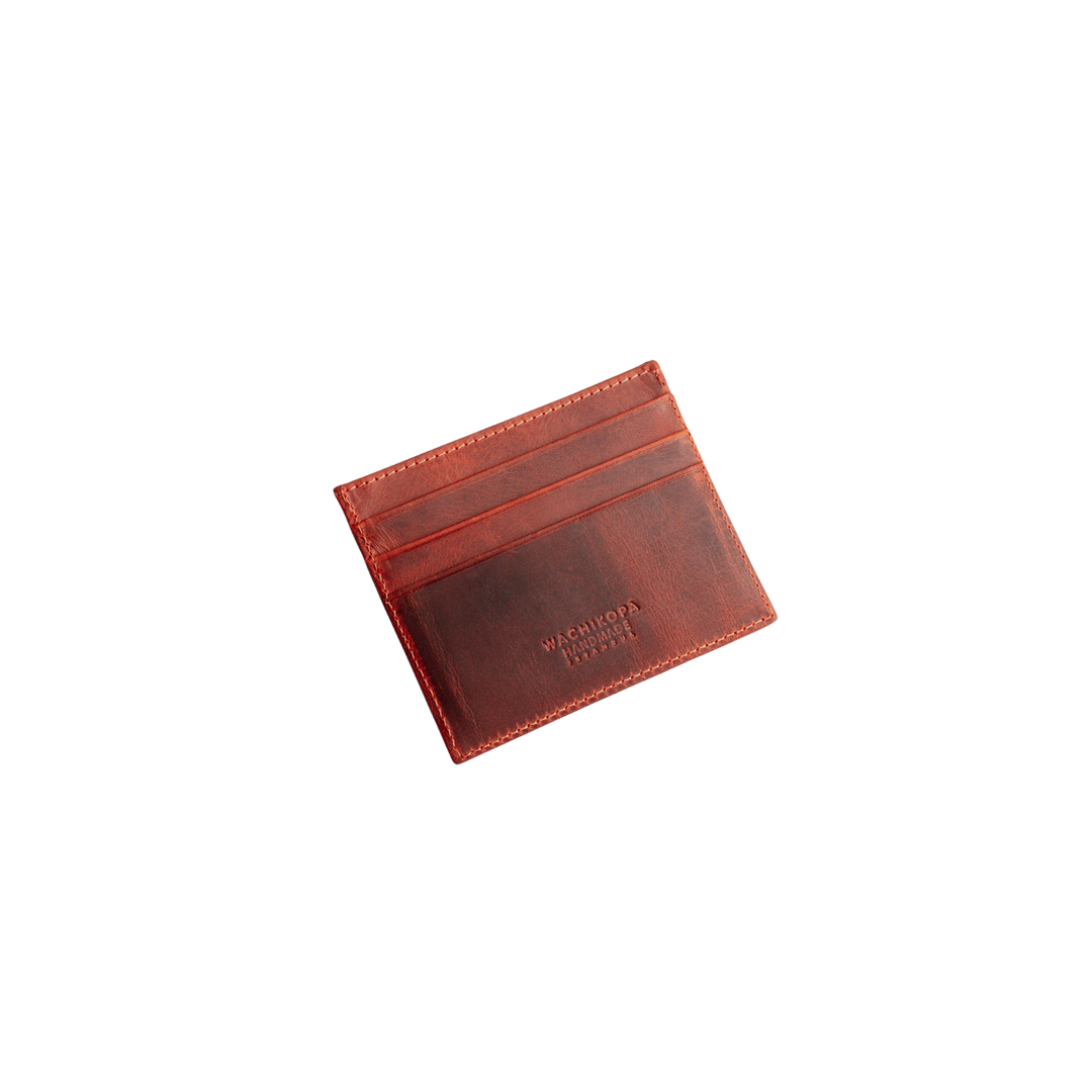 El Yapımı Hakiki Deri Slim Card Holder