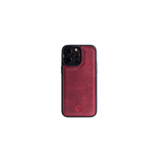 Back Cover Magsafe Case El Yapımı Hakiki Deri iPhone 15 Pro Max Kılıfı