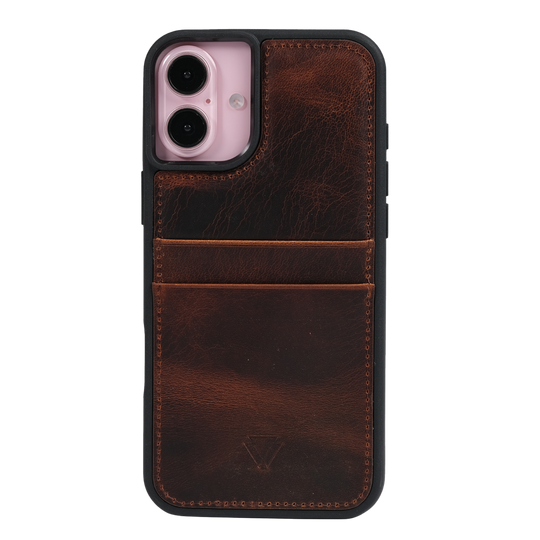 Back Cover C.C. El Yapımı Hakiki Deri iPhone 17 Kılıfı