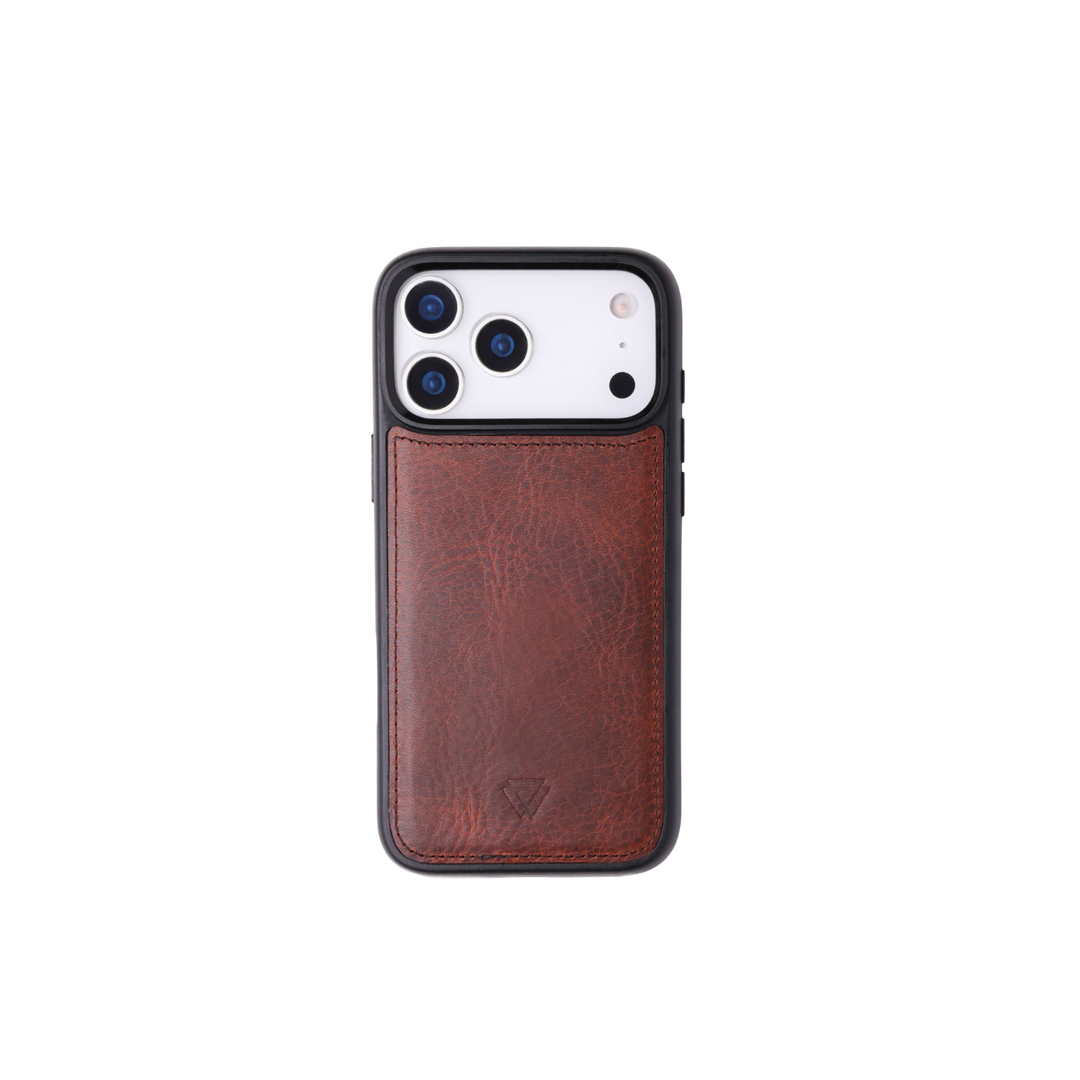 Back Cover El Yapımı Hakiki Deri iPhone 17 Pro Kılıfı