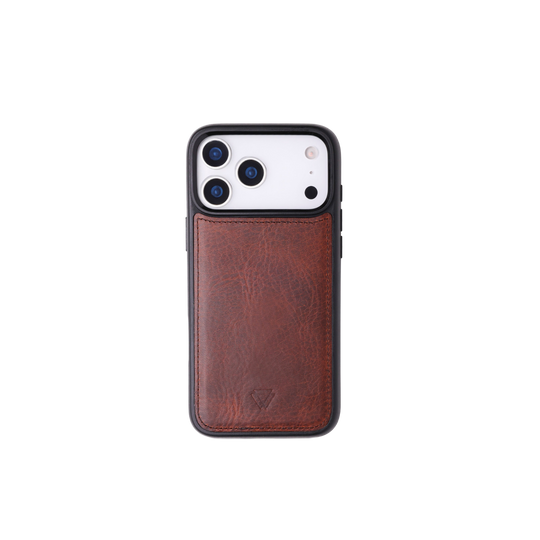 Back Cover El Yapımı Hakiki Deri iPhone 17 Pro Kılıfı