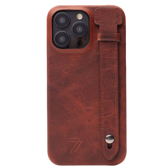 Full Wrap Holder El Yapımı Hakiki Deri iPhone 15 Kılıfı