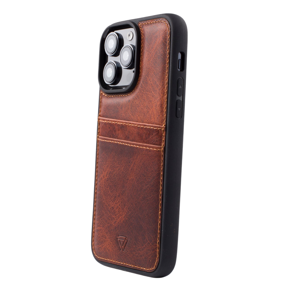 Back Cover C.C. El Yapımı Hakiki Deri iPhone 15 Plus Kılıfı