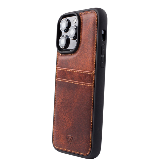 Back Cover C.C. El Yapımı Hakiki Deri iPhone 15 Plus Kılıfı