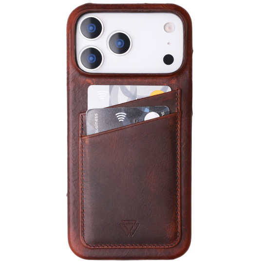 Full Wrap C.C El Yapımı Hakiki Deri iPhone 17 Pro Kılıfı