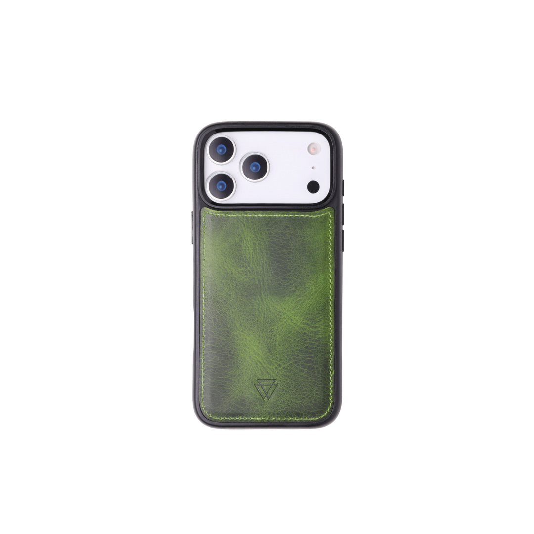 Back Cover El Yapımı Hakiki Deri iPhone 17 Pro Kılıfı