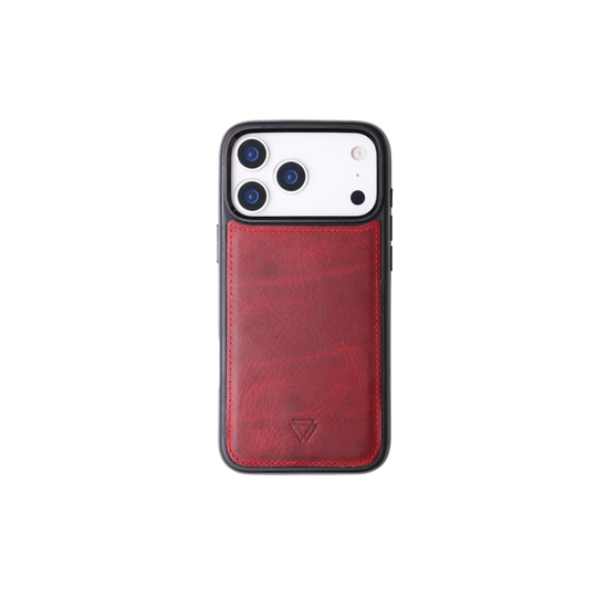 Back Cover El Yapımı Hakiki Deri iPhone 17 Pro Kılıfı