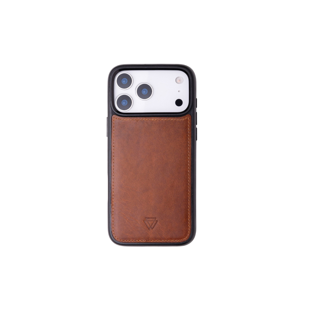 Back Cover El Yapımı Hakiki Deri iPhone 17 Pro Kılıfı