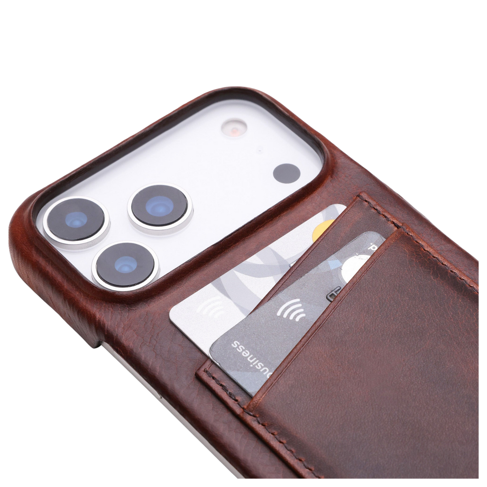 Full Wrap C.C El Yapımı Hakiki Deri iPhone 17 Pro Kılıfı