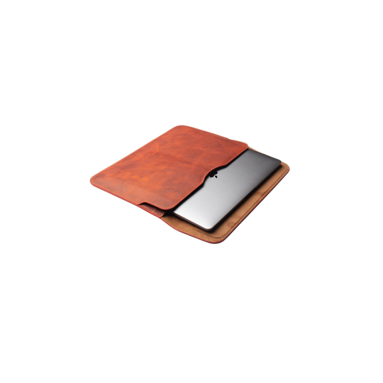 El Yapımı Hakiki Deri MacBook Air Sleeve 16"