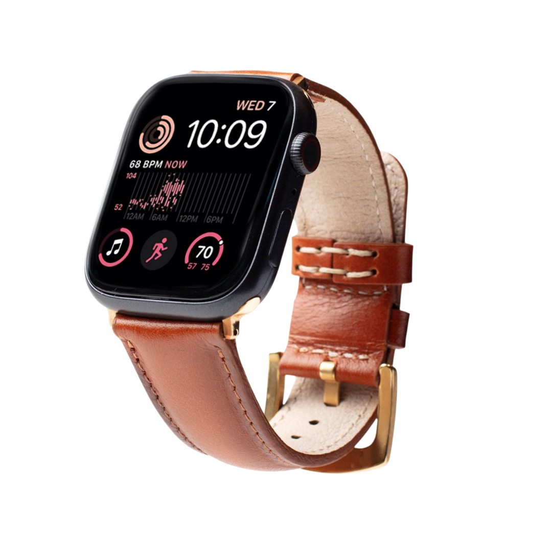 El Yapımı Hakiki Deri Apple Watch42-44-45 mm Saat Kordonu