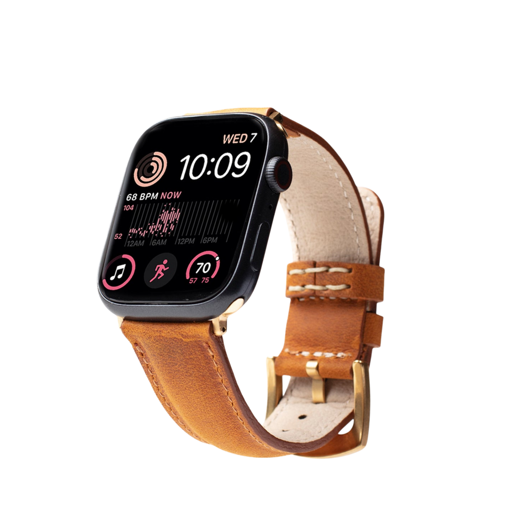 El Yapımı Hakiki Deri Apple Watch 38-40-41 mm Saat Kordonu