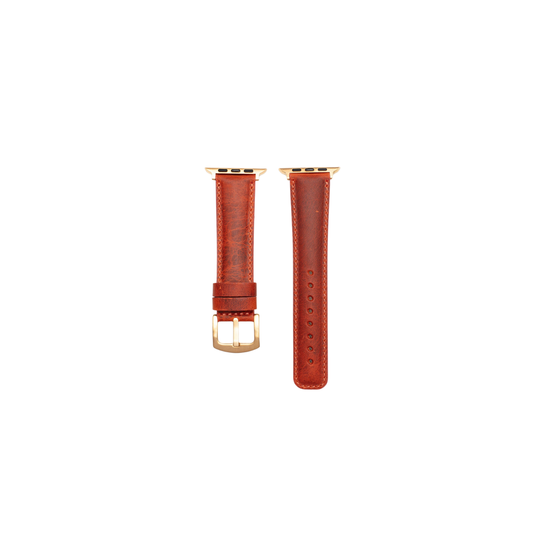 El Yapımı Hakiki Deri Apple Watch 42-44-45 mm Saat Kordonu