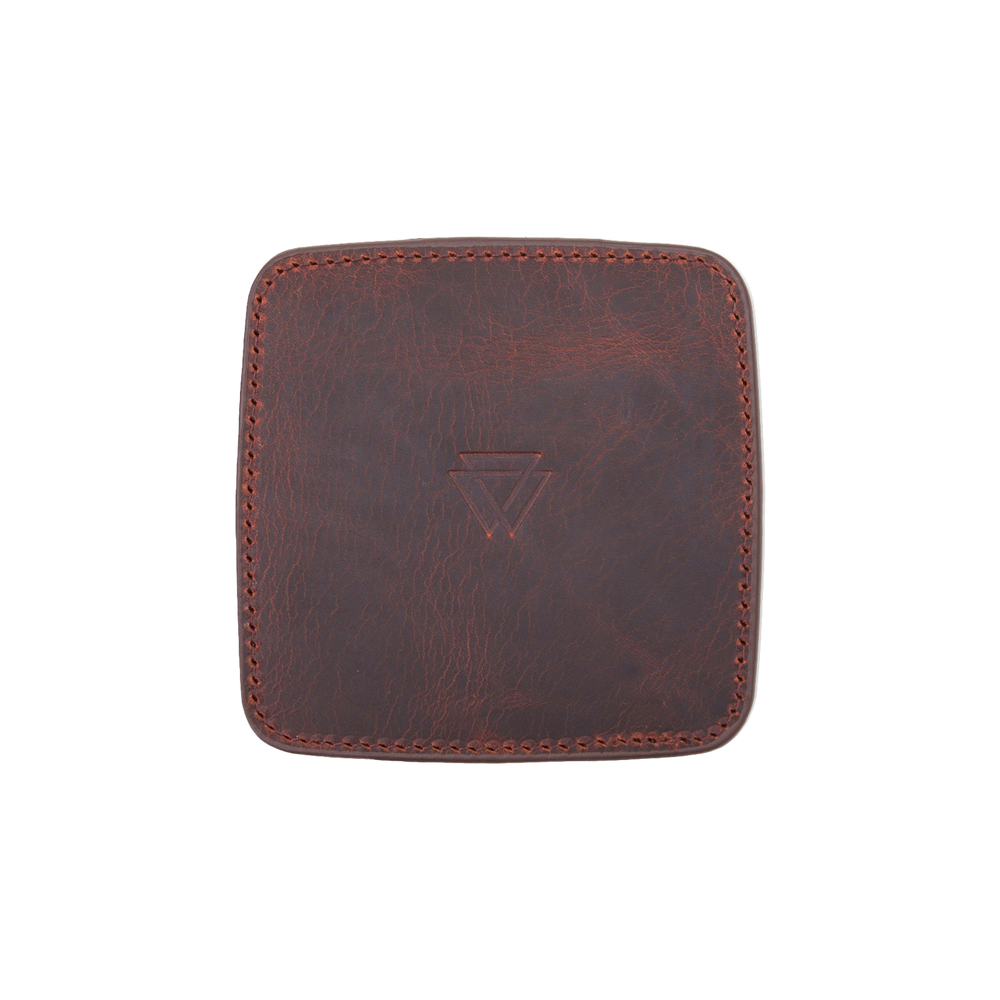 El Yapımı Hakiki Deri Bardak Altlığı