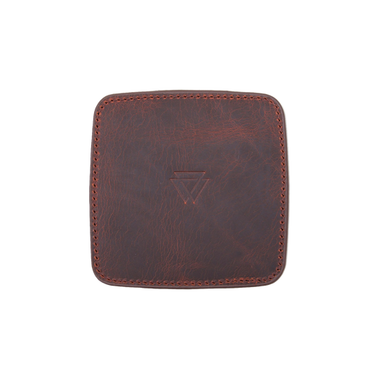 El Yapımı Hakiki Deri Bardak Altlığı