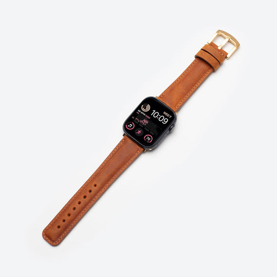 El Yapımı Hakiki Deri Apple Watch 38-40-41 mm Saat Kordonu
