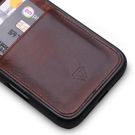 Back Cover C.C El Yapımı Hakiki Deri iPhone 17 Pro Kılıfı