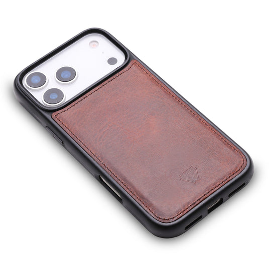 Back Cover El Yapımı Hakiki Deri iPhone 17 Pro Max Kılıfı