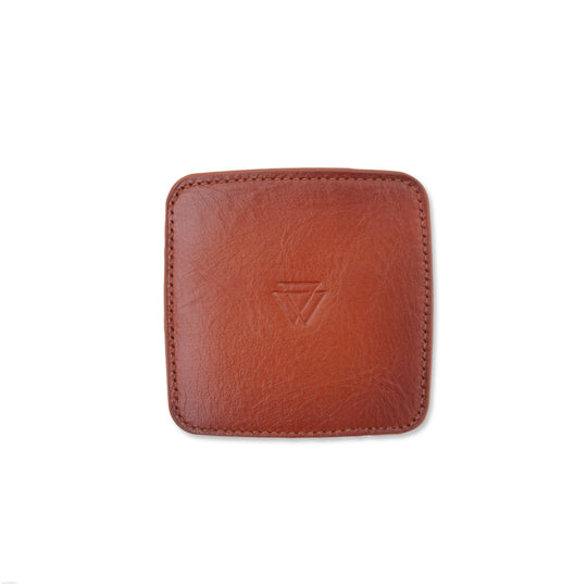 El Yapımı Hakiki Deri Bardak Altlığı