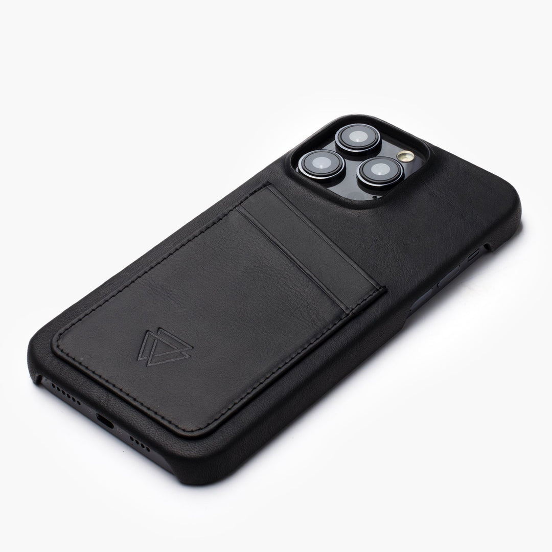 Full Wrap C.C. El Yapımı Hakiki Deri iPhone 15 Kılıfı