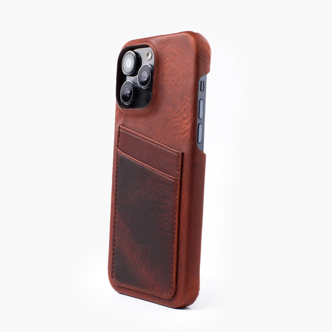 Full Wrap C.C. El Yapımı Hakiki Deri iPhone 15 Kılıfı