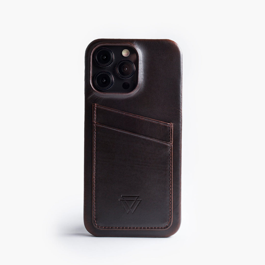 Full Wrap C.C. El Yapımı Hakiki Deri iPhone 15 Kılıfı