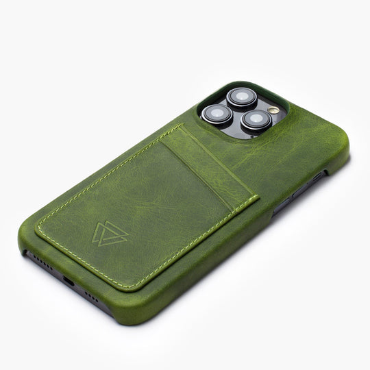 Full Wrap C.C. El Yapımı Hakiki Deri iPhone 15 Kılıfı